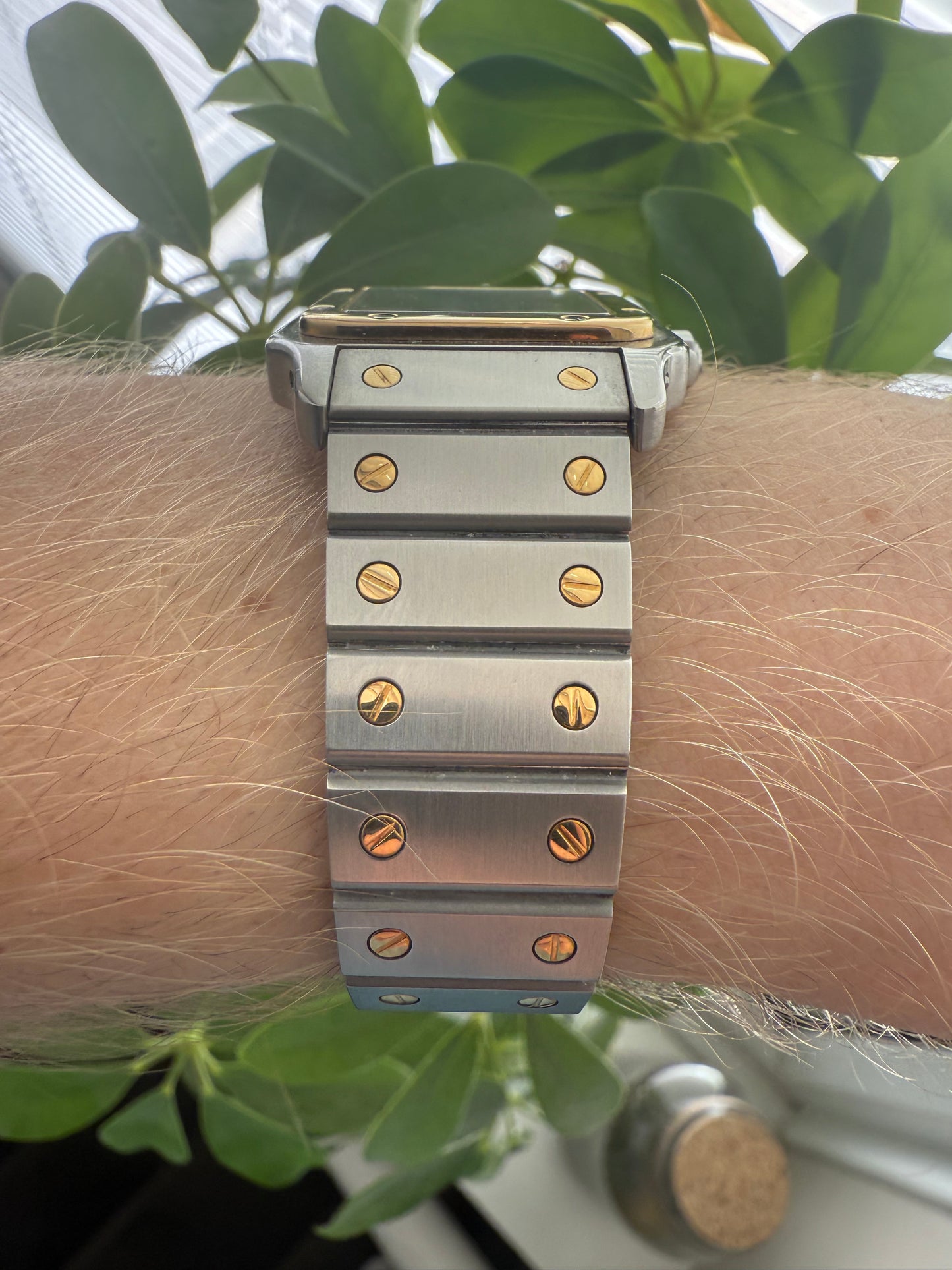Cartier Santos Carree Steel and 18k Gold Ref.2961