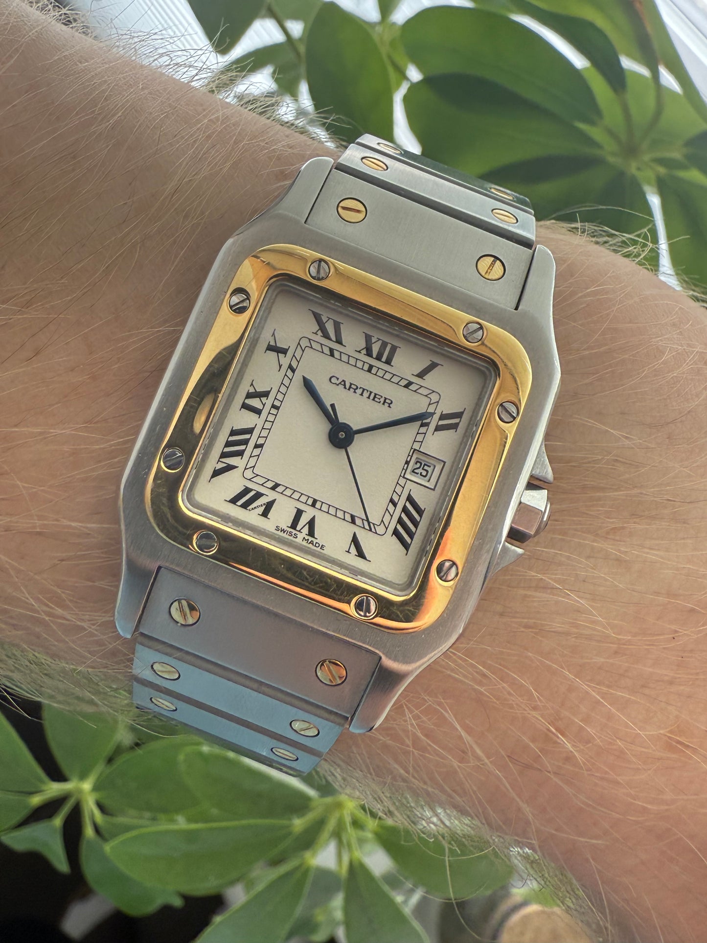 Cartier Santos Carree Steel and 18k Gold Ref.2961