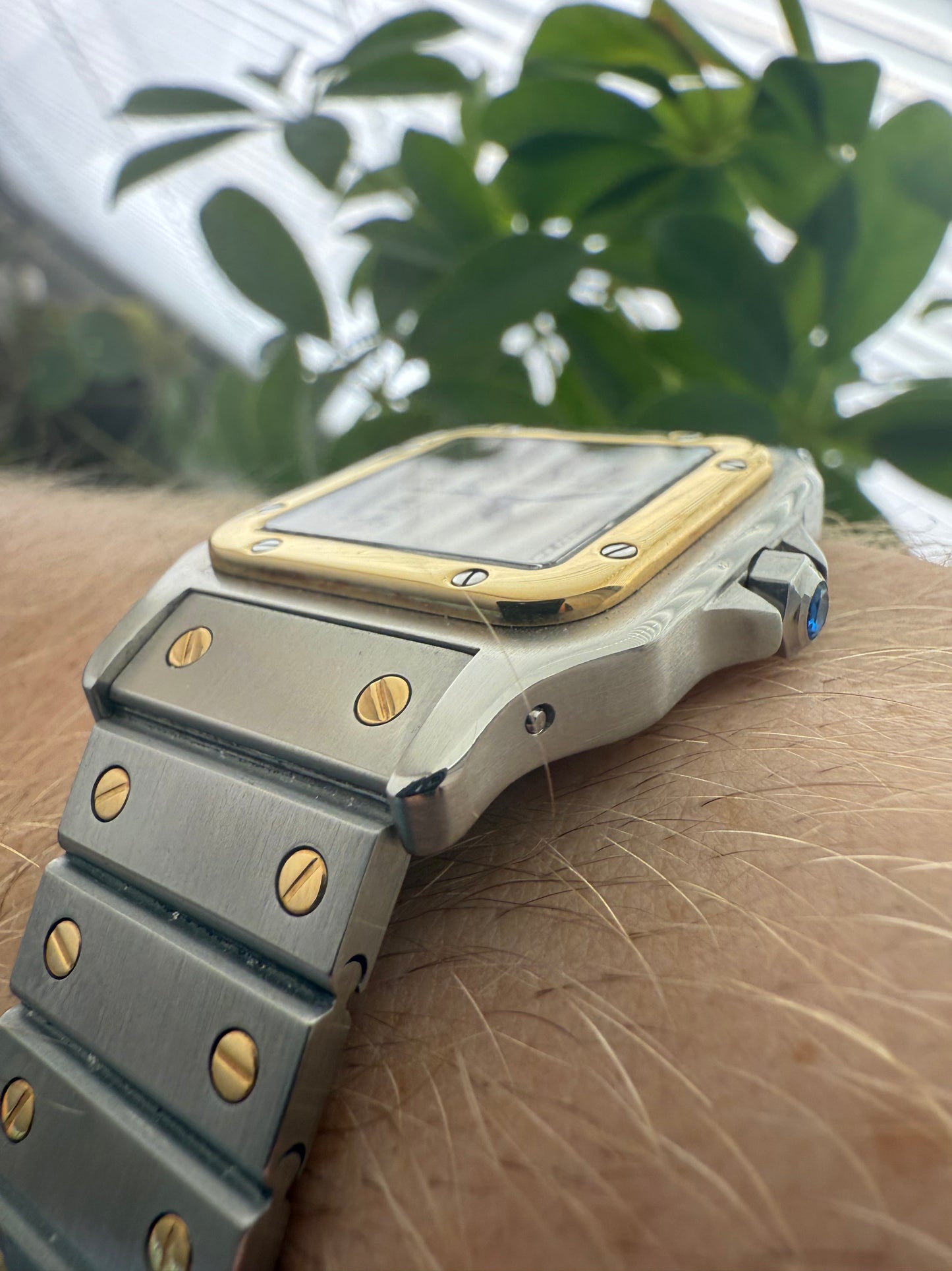 Cartier Santos Carree Steel and 18k Gold Ref.2961