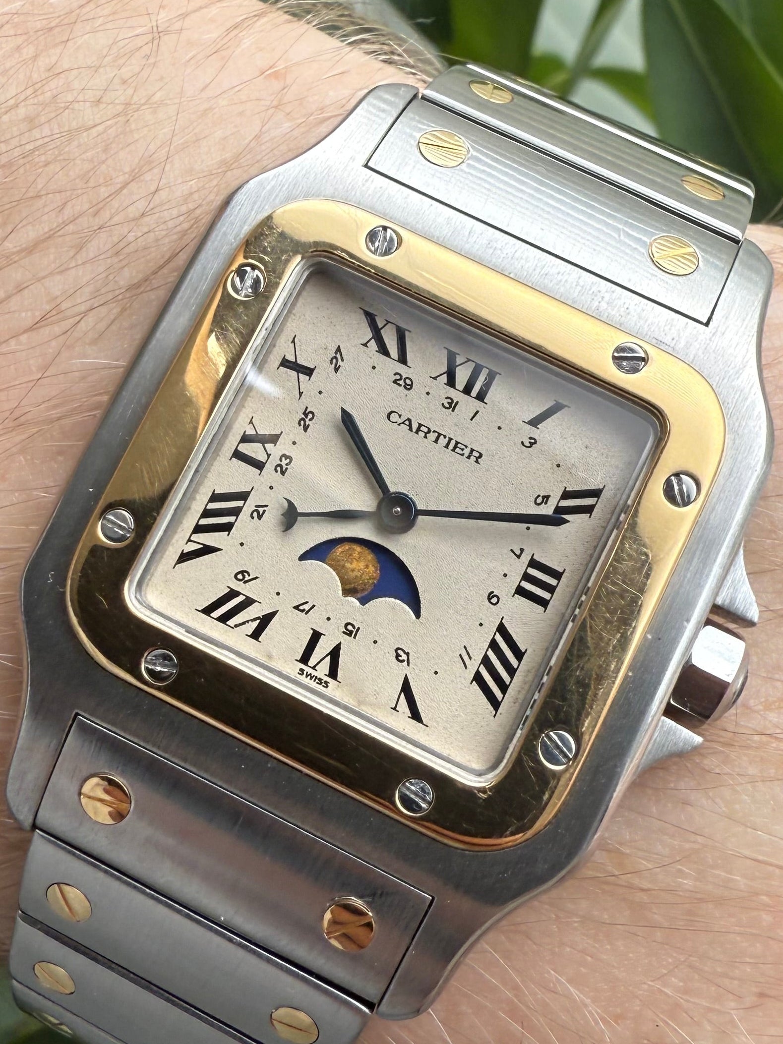 Cartier Santos Galbee Moonphase Ref.119901 – Krispy Watches