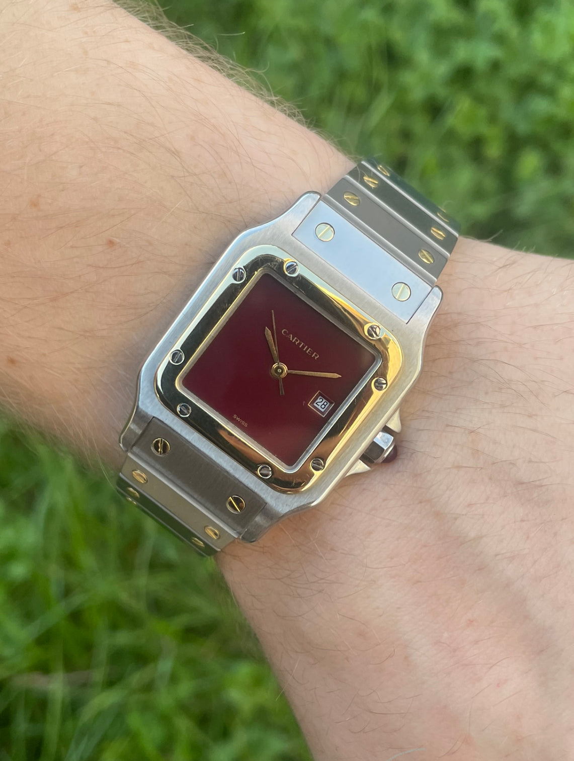 Cartier Santos Ruby Burgundy Dial Ref.2961 KRISPY