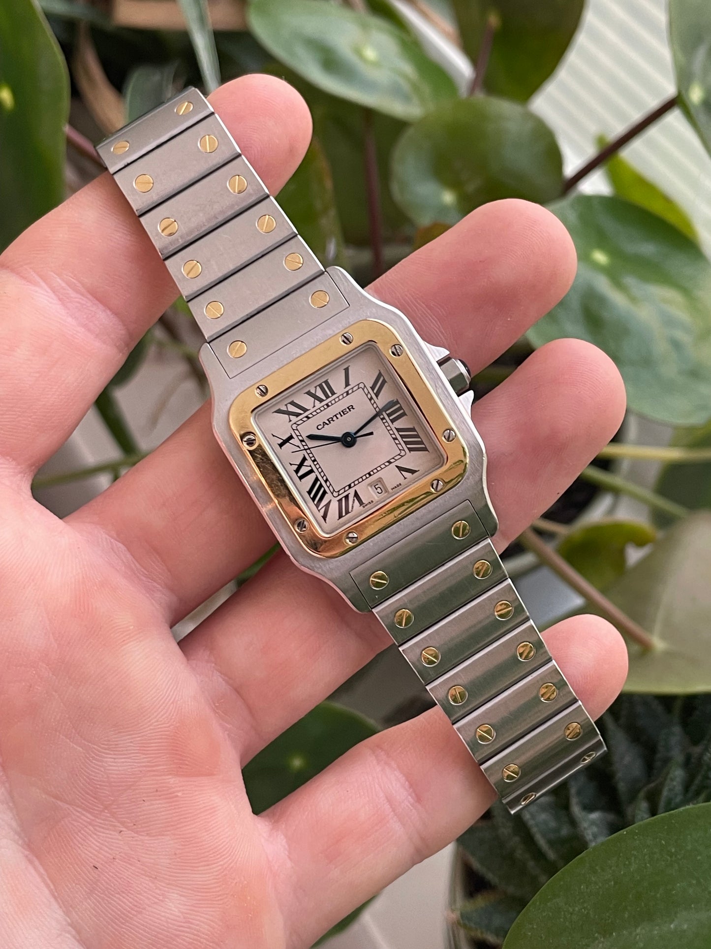 Cartier Santos Galbee Ref.1566 Bi Metal 18k Gold and Steel