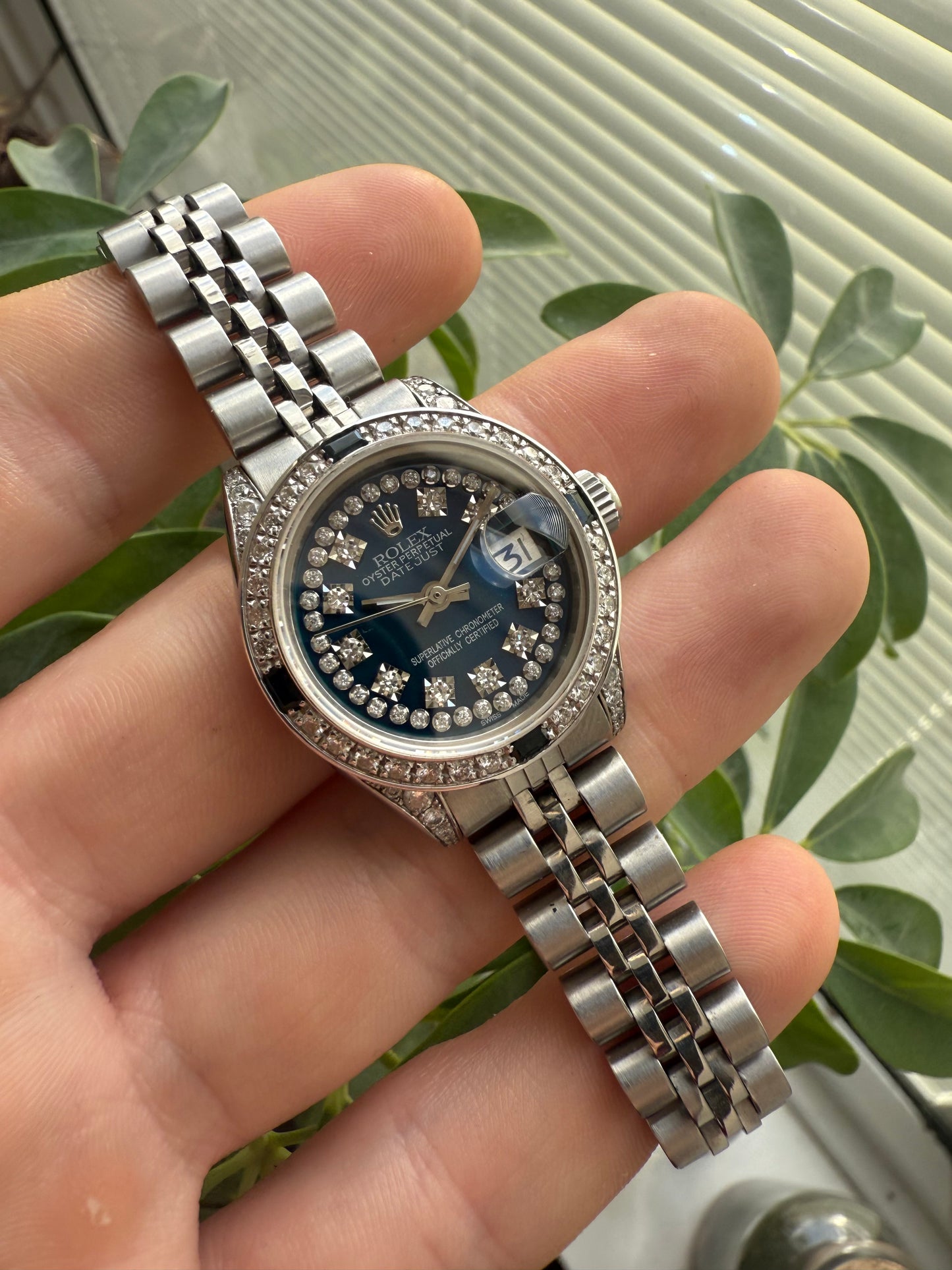 Rolex Lady Datejust 26mm Custom Diamond/Sapphire Set Ref.6917