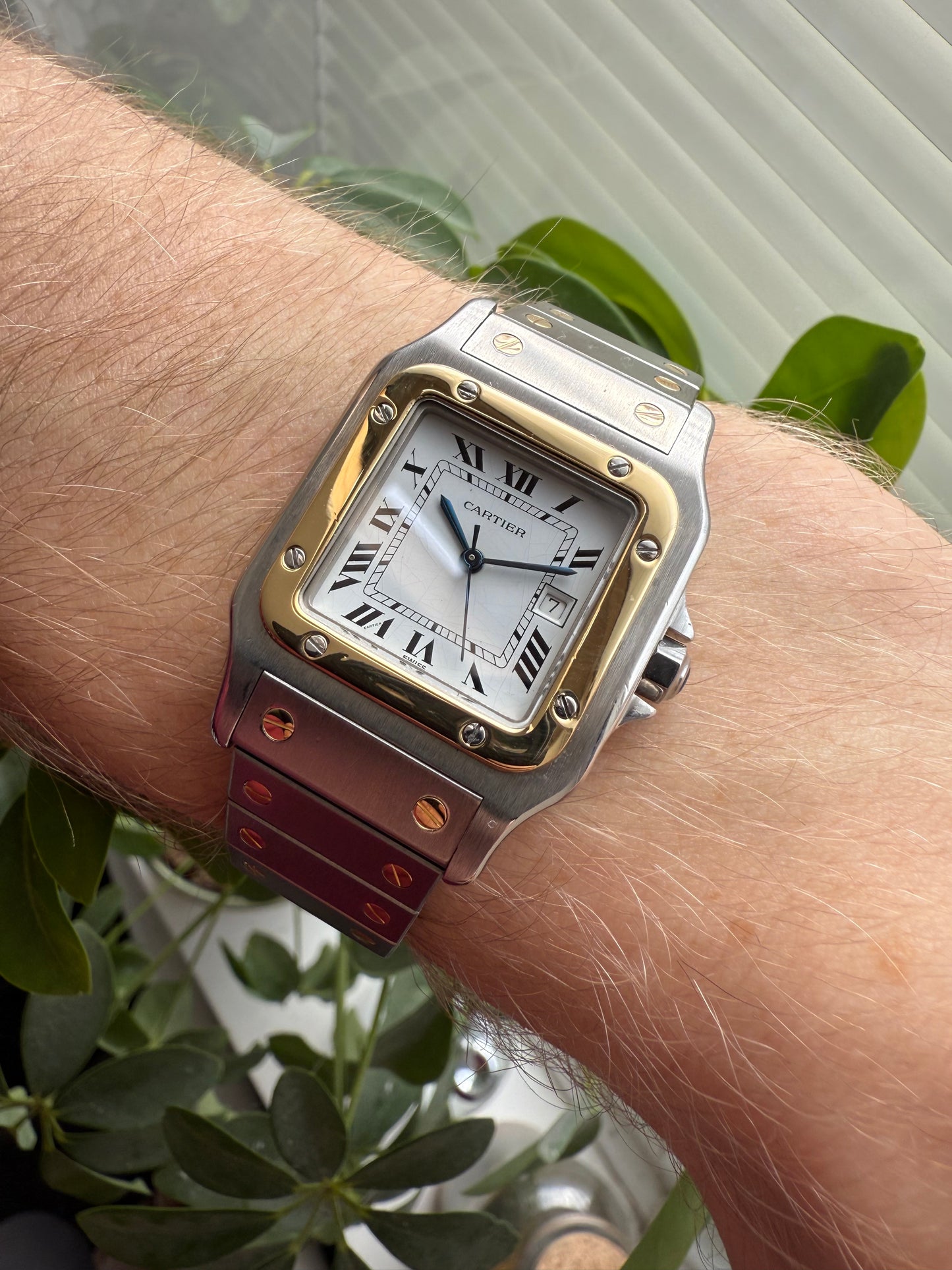 Cartier Santos Carree Automatic 18k Gold & Steel 29mm Ref. 2961