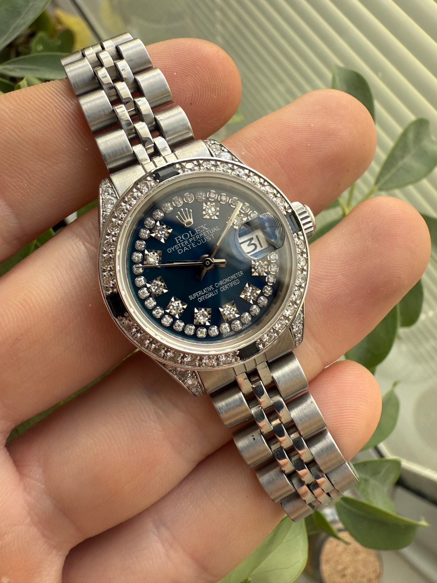 Rolex Lady Datejust 26mm Custom Diamond/Sapphire Set Ref.6917