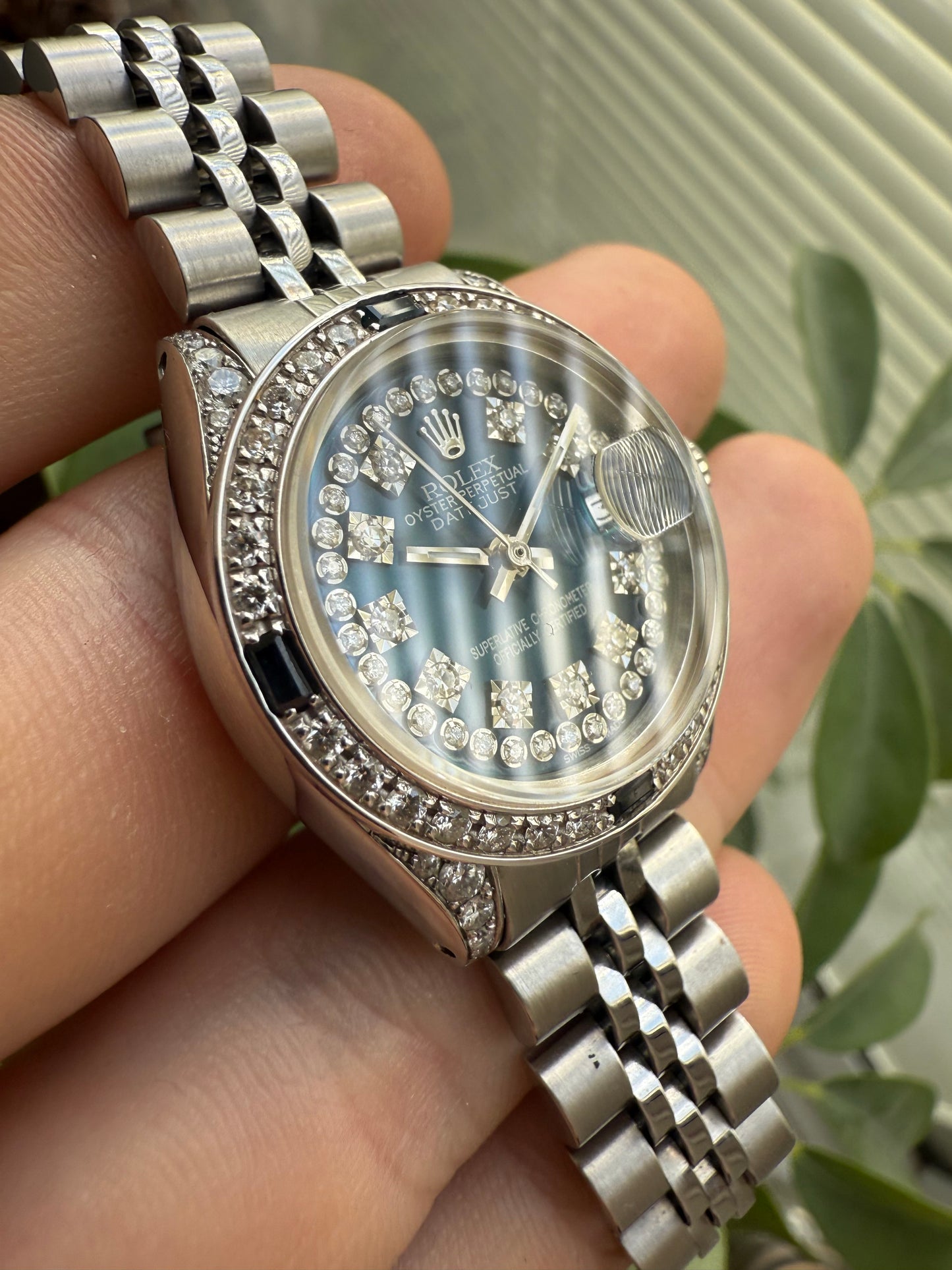 Rolex Lady Datejust 26mm Custom Diamond/Sapphire Set Ref.6917