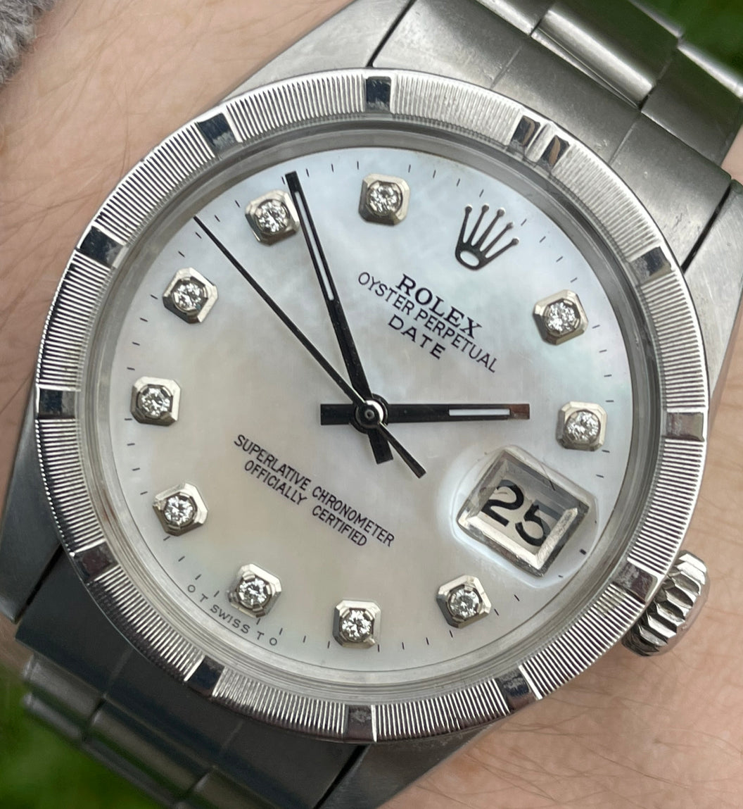 Rolex Oyster Perpetual Date Ref.1501 Custom MOP Diamond Dial