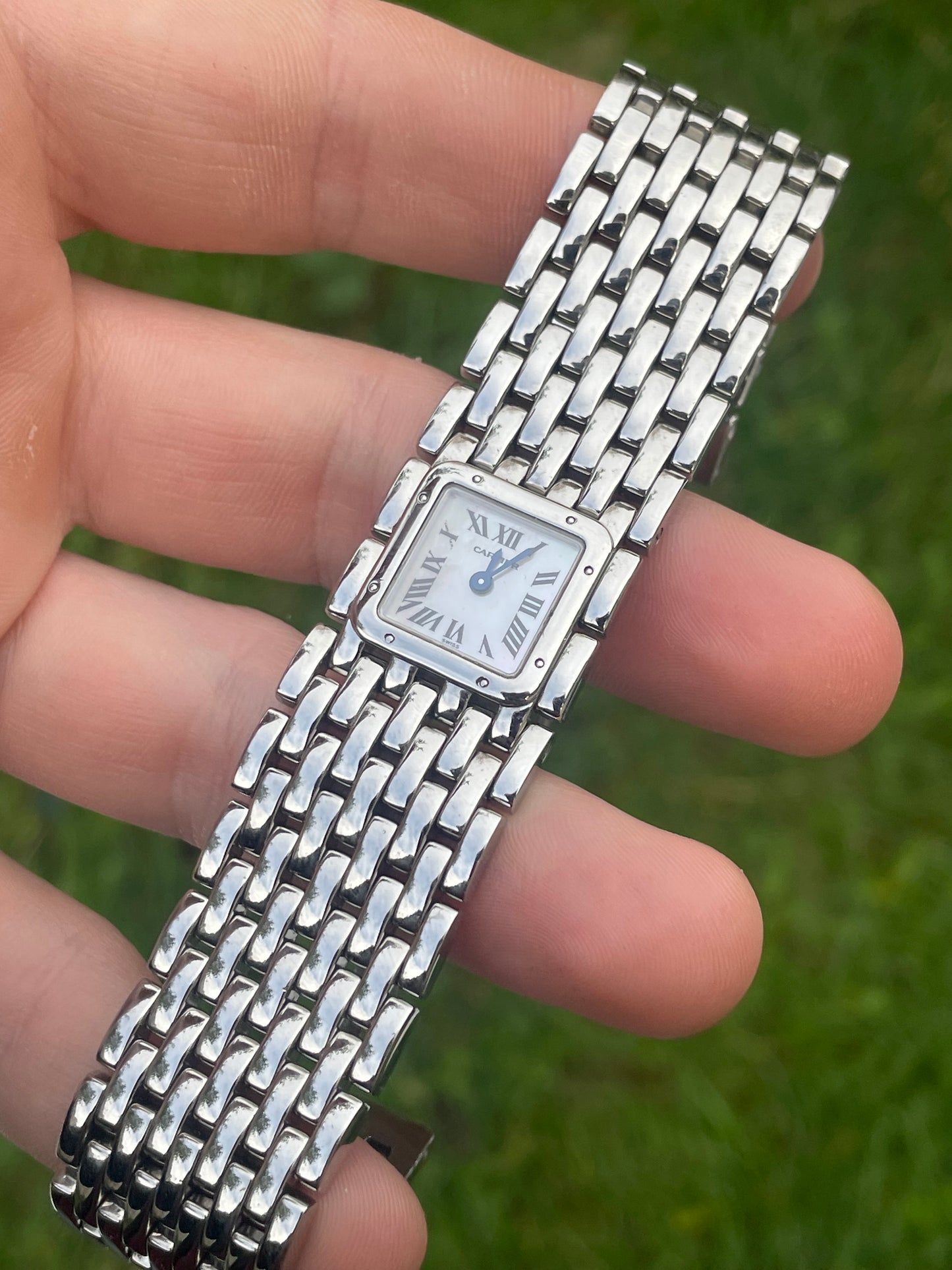 Cartier Panthere Ruban 2420 White Mother of Pearl Ladies Watch