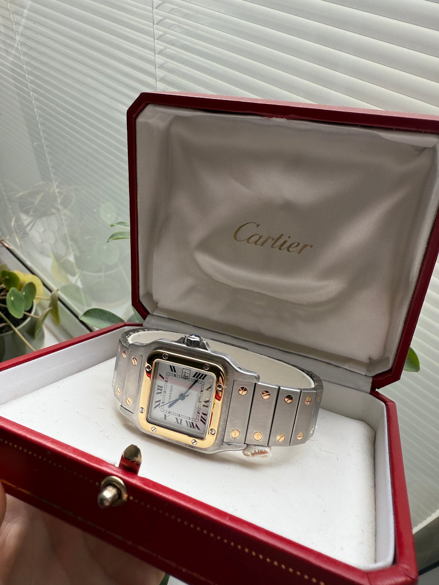 Cartier Santos Carree Automatic 18k Gold & Steel 29mm Ref. 2961