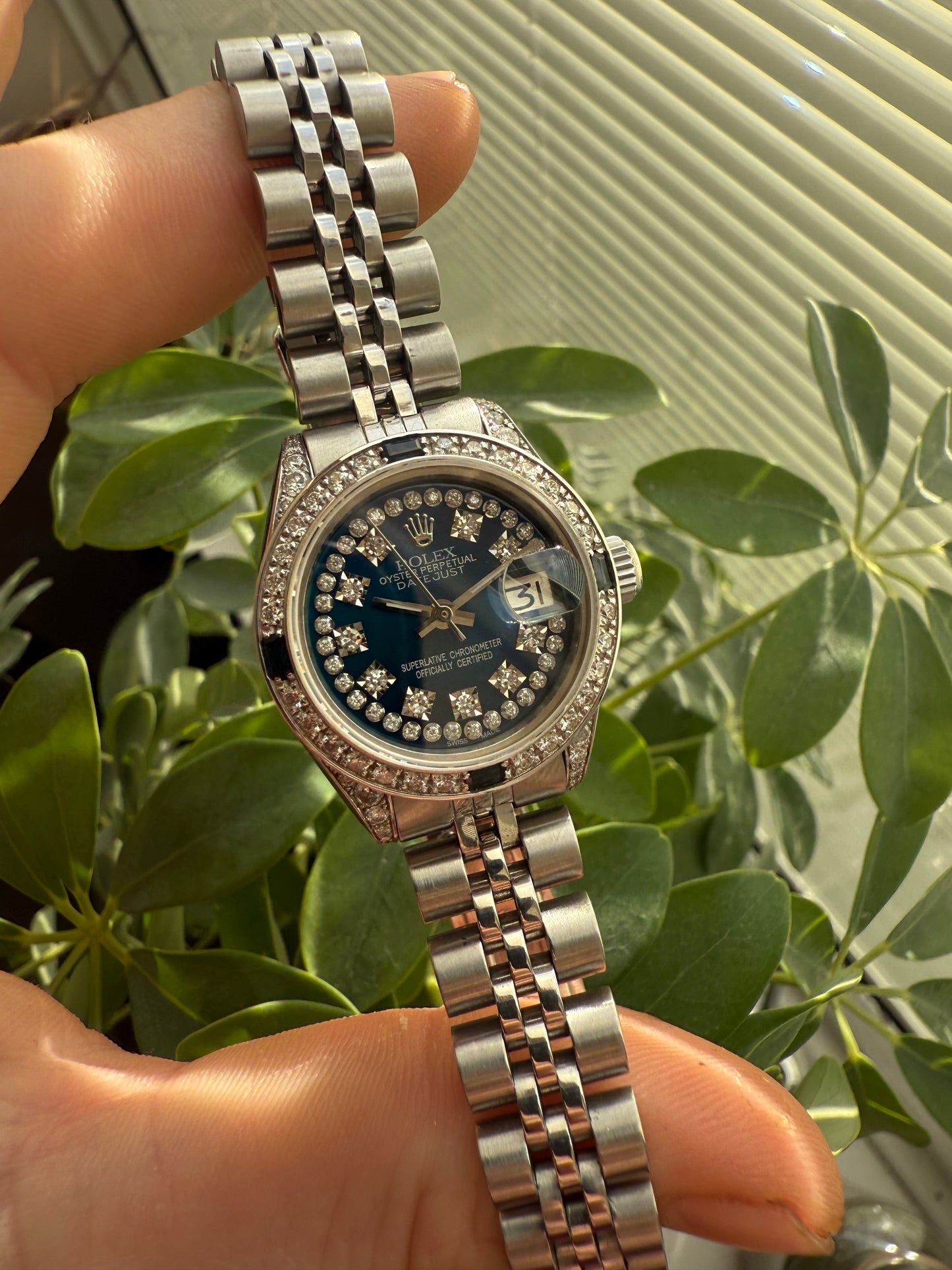 Rolex Lady Datejust 26mm Custom Diamond/Sapphire Set Ref.6917