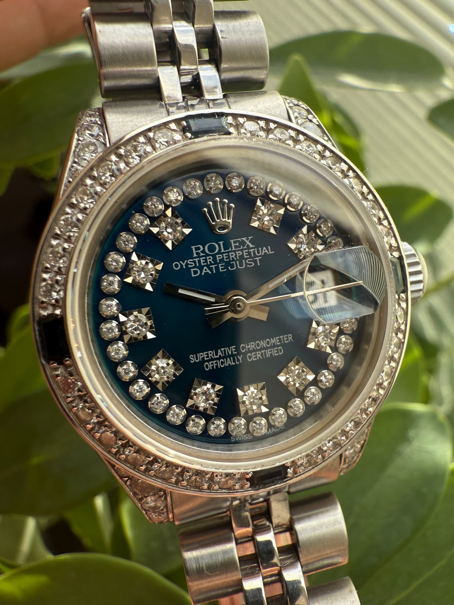 Rolex Lady Datejust 26mm Custom Diamond/Sapphire Set Ref.6917