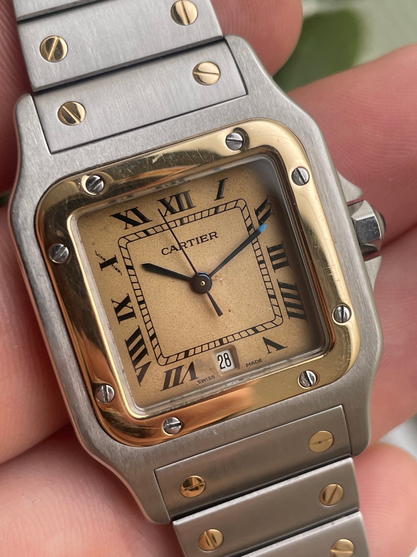 Cartier Santos Galbee Ref.187901 Bi Metal 18k Gold and Steel