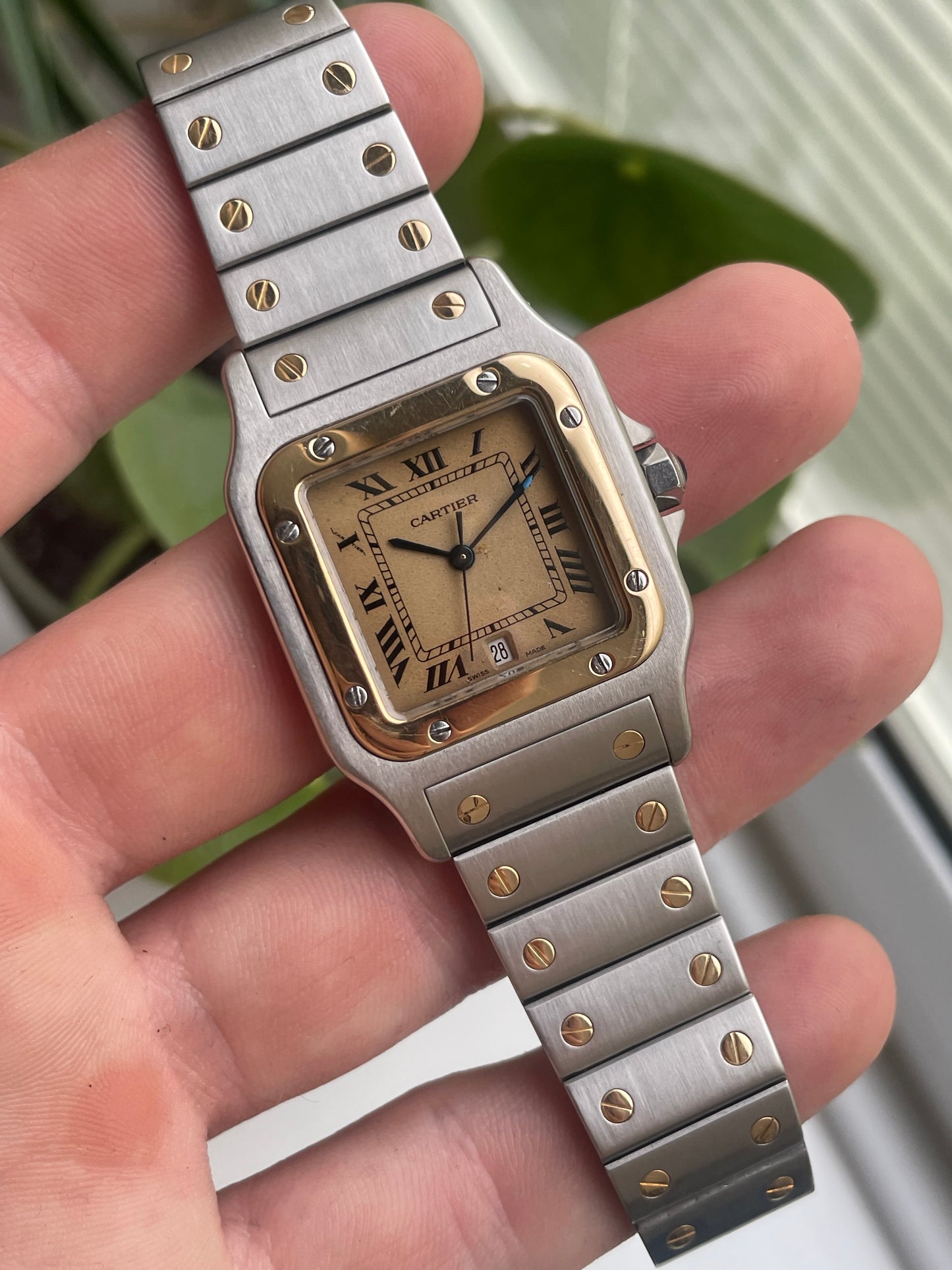 Cartier Santos Galbee Ref.187901 Bi Metal 18k Gold and Steel