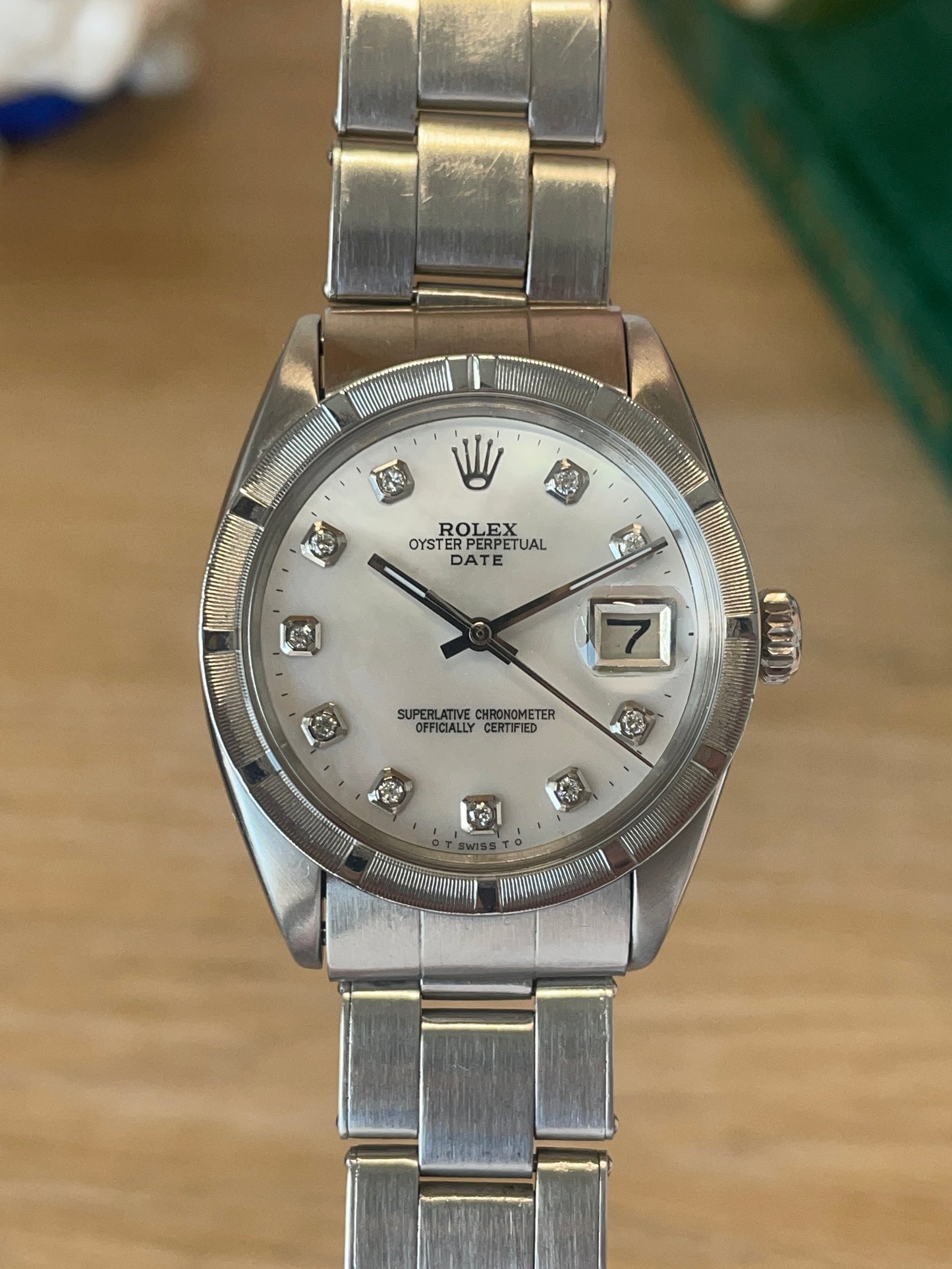 Rolex Oyster Perpetual Date Ref.1501 Custom MOP Diamond Dial