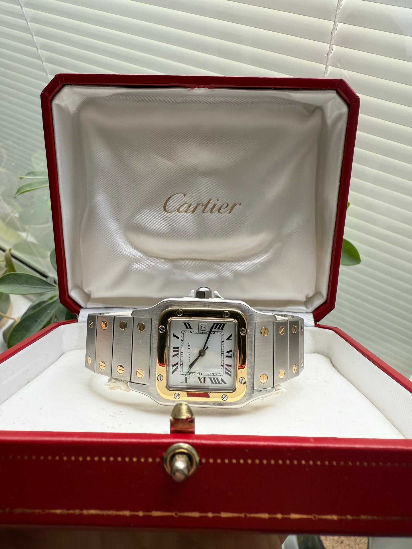 Cartier Santos Carree Automatic 18k Gold & Steel 29mm Ref. 2961