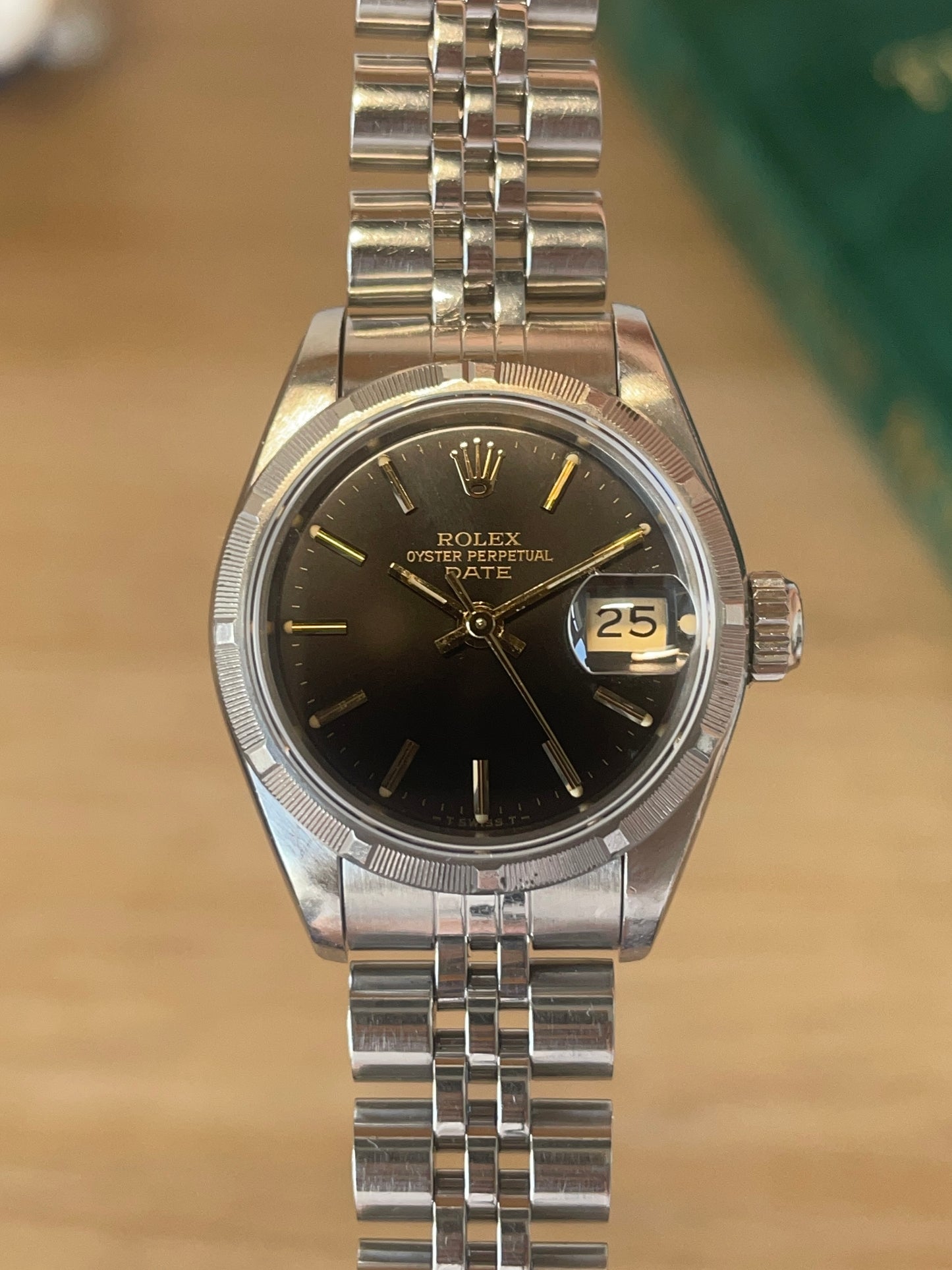 Rolex Ladies Datejust 26mm Ref.69190 Black and Gold Dial