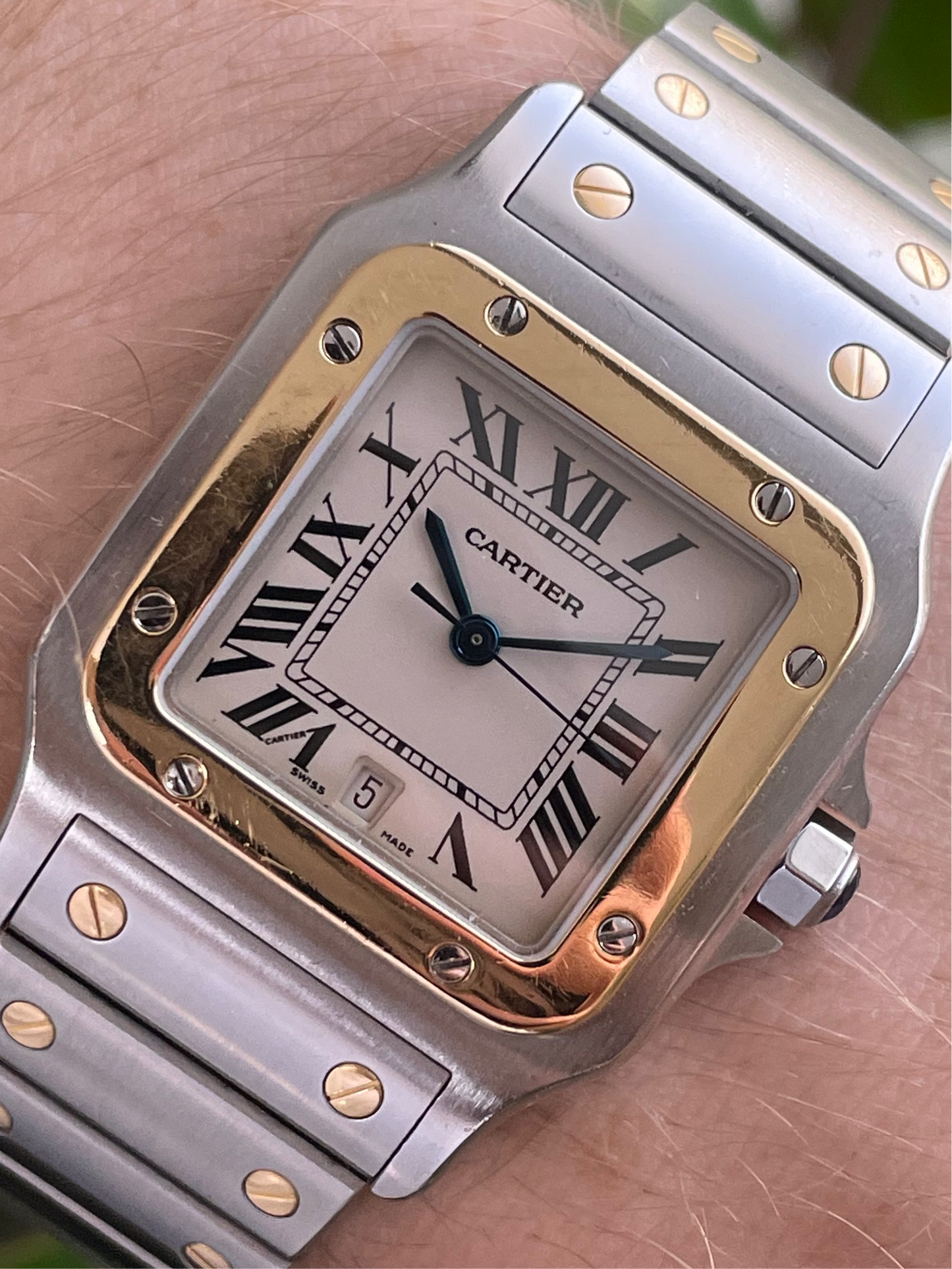 Cartier Santos Galbee Ref.1566 Bi Metal 18k Gold and Steel