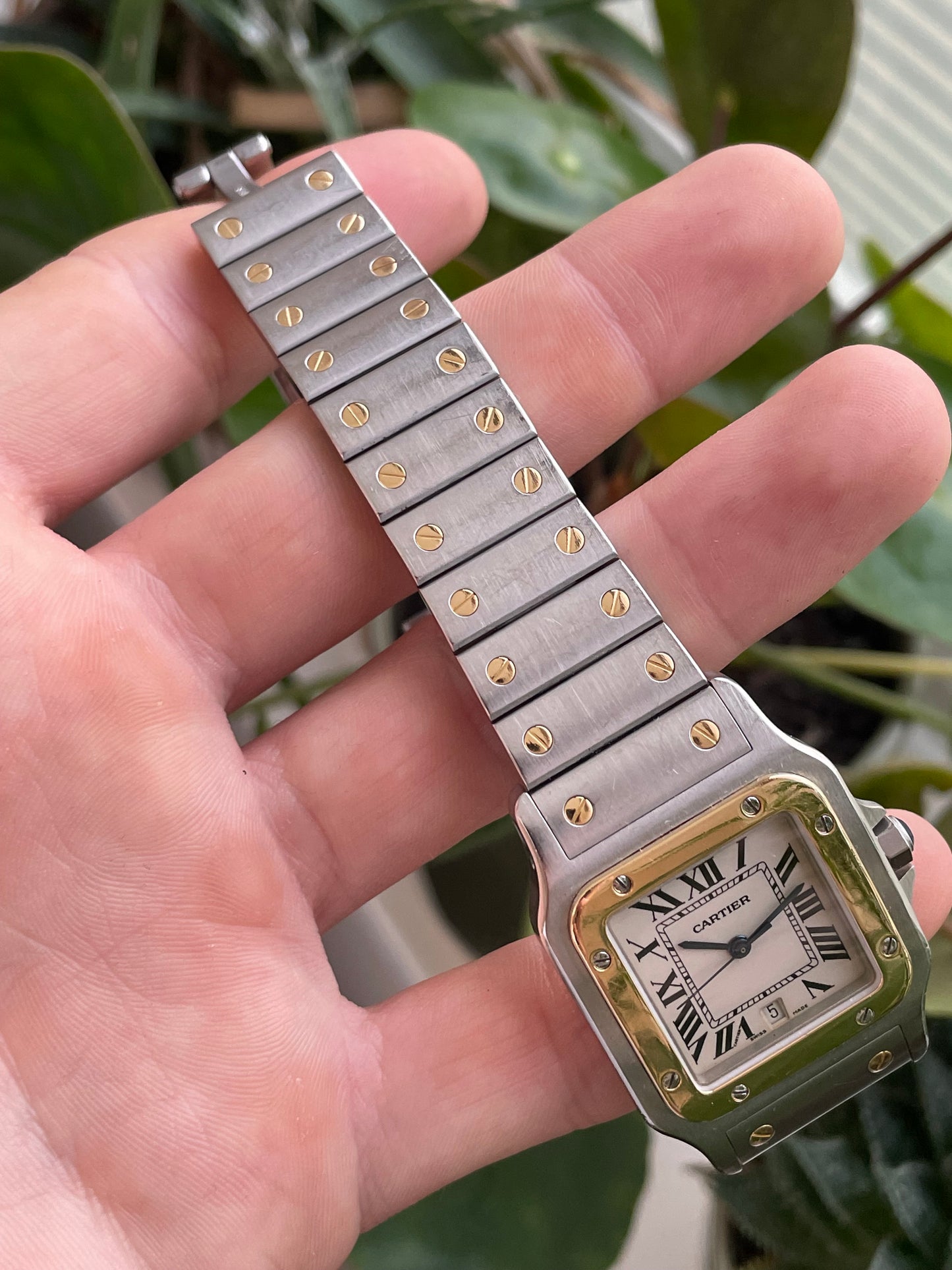 Cartier Santos Galbee Ref.1566 Bi Metal 18k Gold and Steel