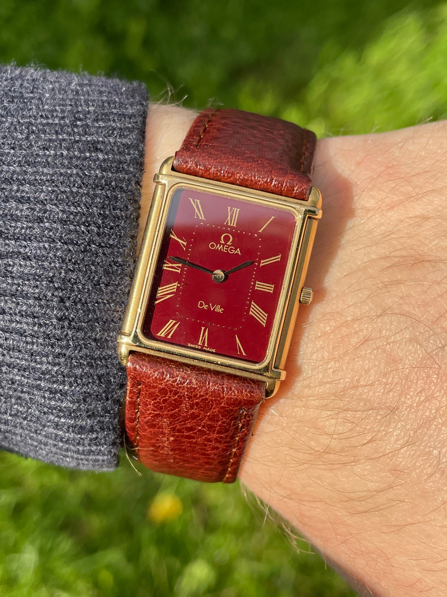 Vintage Omega De Ville Rare Red Dial