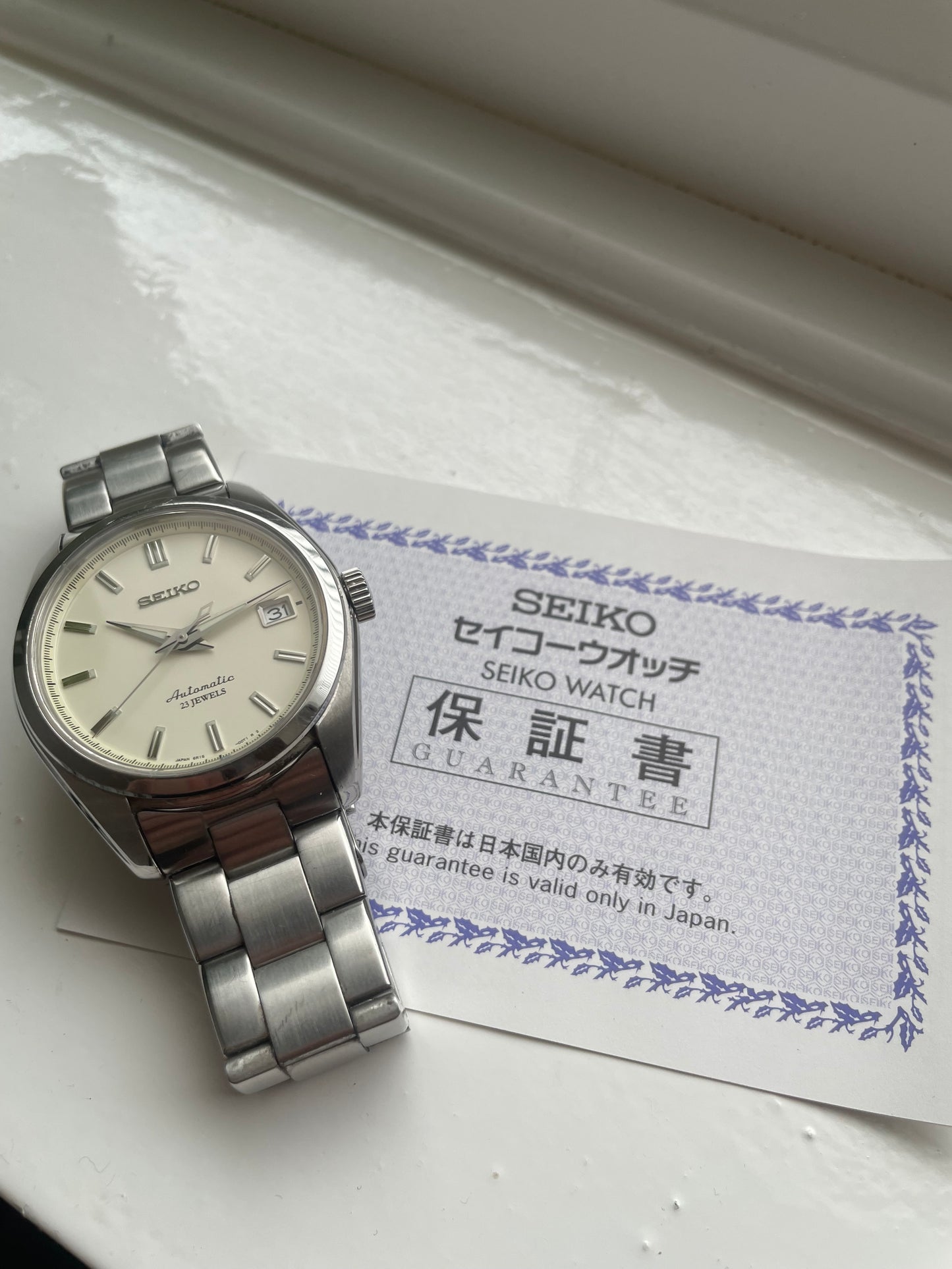 Seiko Cream Dial Mens Watch Ref. SARB035