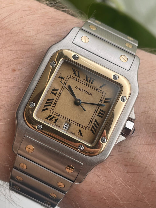 Cartier Santos Galbee Ref.187901 Bi Metal 18k Gold and Steel