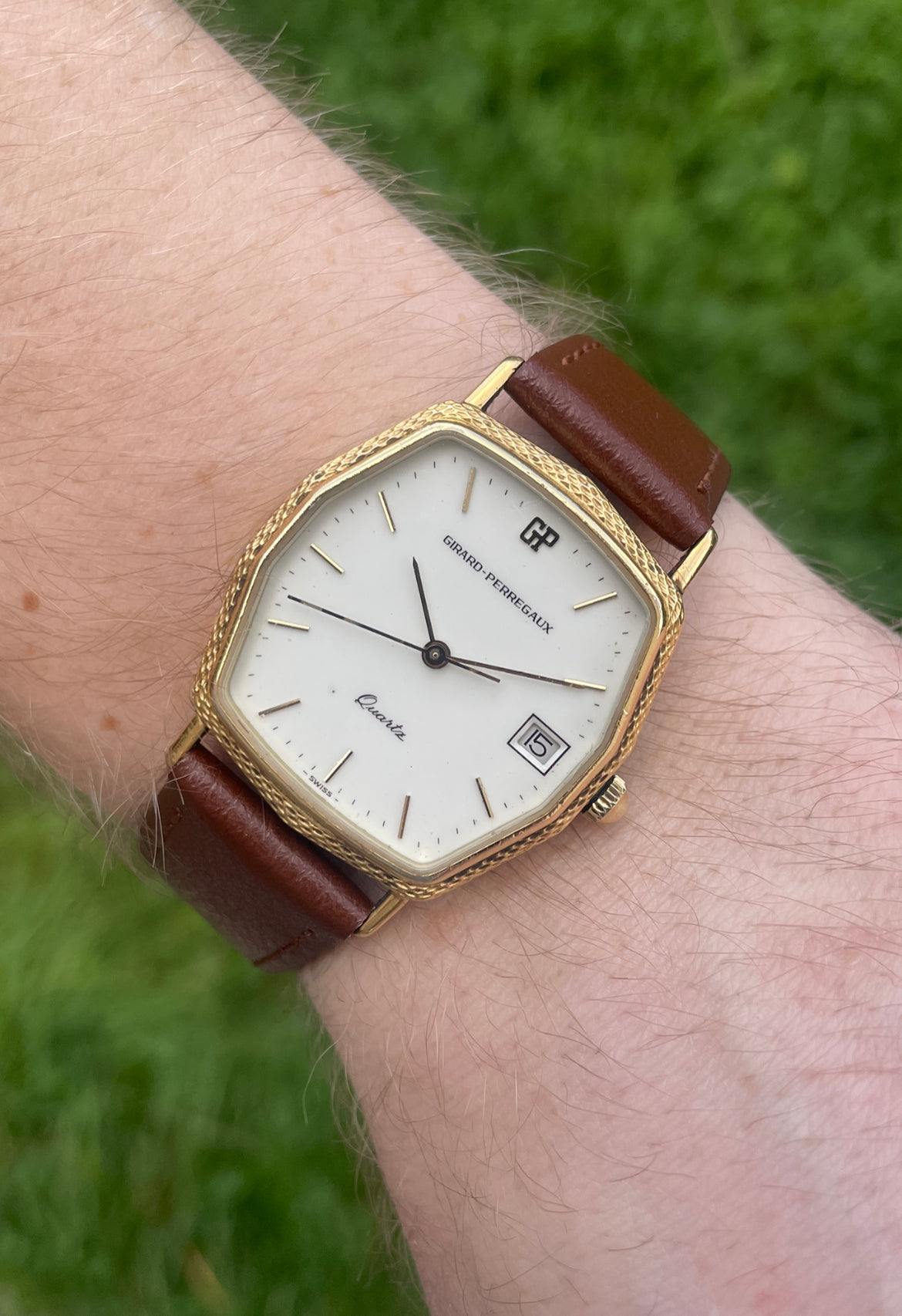 Girard Perregaux Quartz Gold Plated 1970s Gents Watch