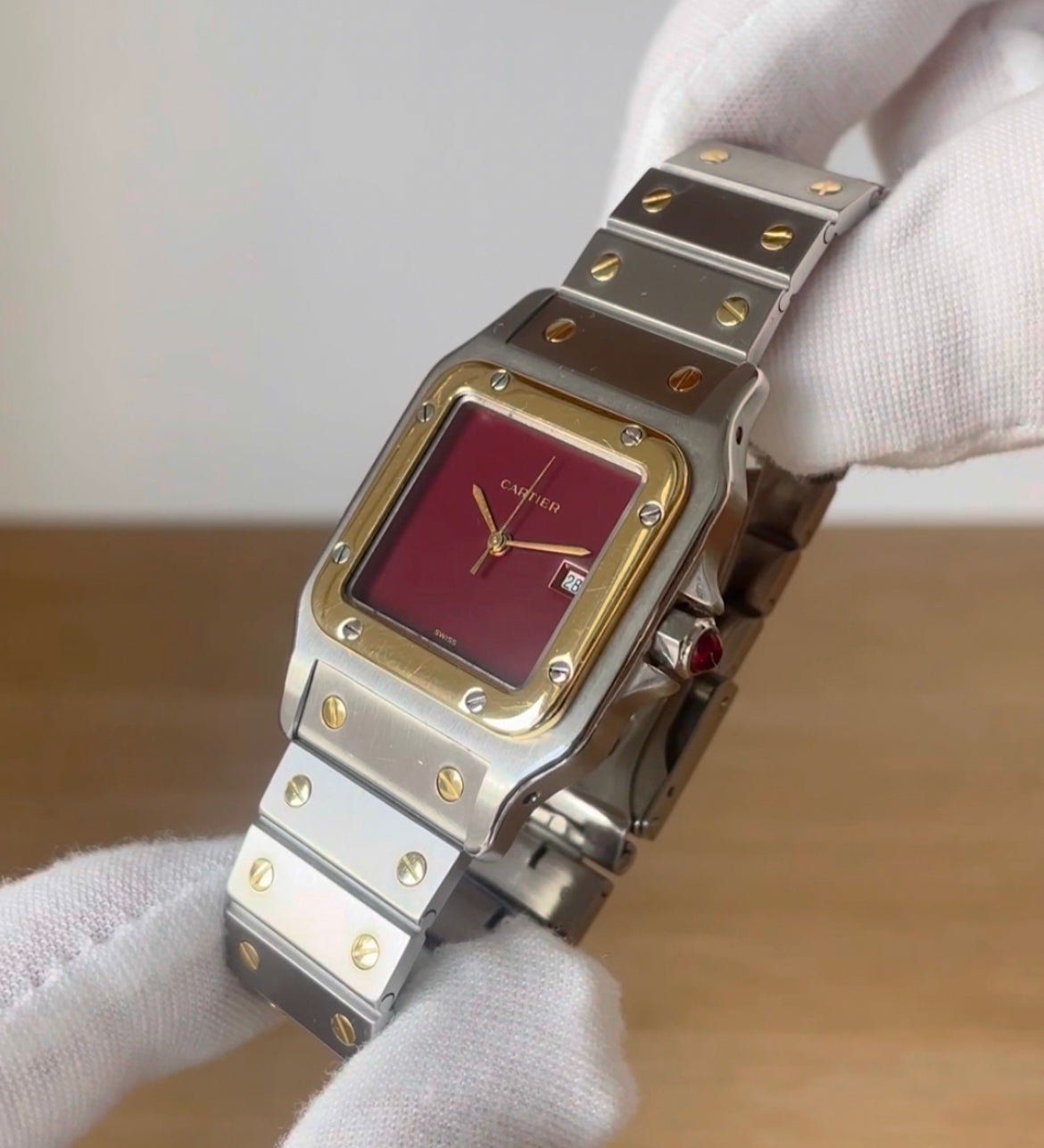 Cartier Santos “Ruby” Burgundy Dial Ref.2961